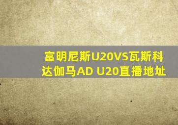 富明尼斯U20VS瓦斯科达伽马AD U20直播地址